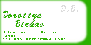 dorottya birkas business card