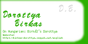 dorottya birkas business card